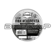 Изолента ПВХ белая 19x0.165мм 20м профессиональная морозостойкая, 305-035, AVIORA